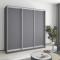 MebelStar Three-door wardrobe Standard AL 3DSP Anthracite, 210x60x240 cm (MBS-1488)