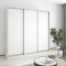 MebelStar Three-door wardrobe Standard AL 3DSP Alaska white, 210x60x240 cm (MBS-1480)