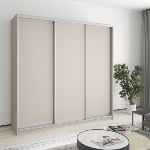 MebelStar Three-door wardrobe Combo AL 3DSP Cashmere, 210x60x240 cm (MBS-1740)