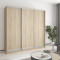 MebelStar Three-door wardrobe Standard AL 3DSP Sonoma Oak, 210x60x240 cm (MBS-1496)