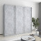 MebelStar Three-door wardrobe Standard AL 3DSP Concrete, 220x45x210 cm (MBS-2870)