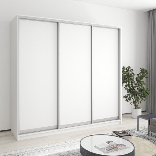 Шкаф-купе трехдверный MebelStar Стандарт AL 3ДСП 220x45x210 см Аляска белая (MBS-2822)