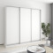 MebelStar Three-door wardrobe Standard AL 3DSP Alaska white, 220x45x210 cm (MBS-2822)