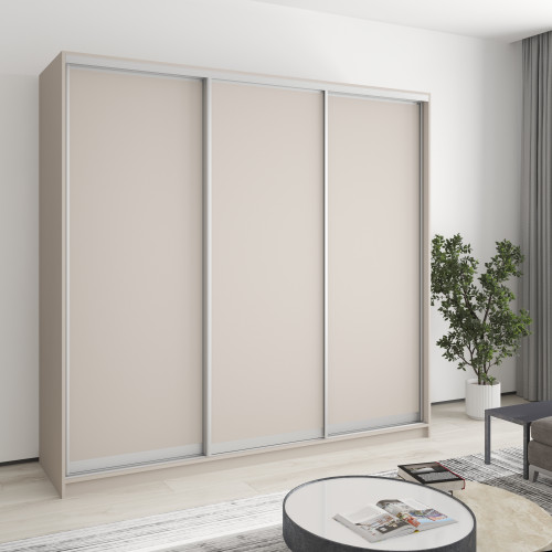 MebelStar Three-door wardrobe Standard AL 3DSP Cashmere, 220x45x210 cm (MBS-2858)