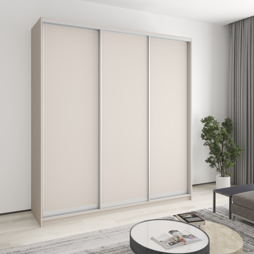 MebelStar Three-door wardrobe Combo AL 3DSP Cashmere, 220x60x240 cm (MBS-2068)
