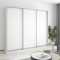 MebelStar Three-door wardrobe Standard AL 3DSP Alaska white, 230x45x210 cm (MBS-2823)