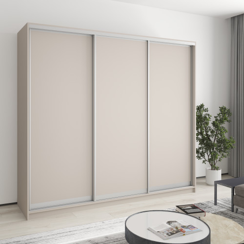 MebelStar Three-door wardrobe Standard AL 3DSP Cashmere, 230x60x210 cm (MBS-2865)