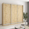 MebelStar Three-door wardrobe Standard AL 3DSP Tahoe oak, 230x45x210 cm (MBS-4216)