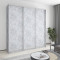 MebelStar Three-door wardrobe Standard AL 3DSP Concrete, 230x45x240 cm (MBS-1827)