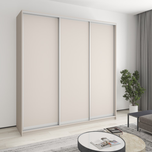 MebelStar Three-door wardrobe Standard AL 3DSP Cashmere, 230x45x240 cm (MBS-1823)