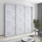 MebelStar Three-door wardrobe Combo AL 3DSP Concrete, 240x45x240 cm (MBS-2076)