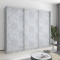 MebelStar Three-door wardrobe Combo AL 3DSP Concrete, 250x45x210 cm (MBS-3181)
