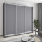 MebelStar Three-door wardrobe Combo AL 3DSP Anthracite, 250x60x240 cm (MBS-2047)