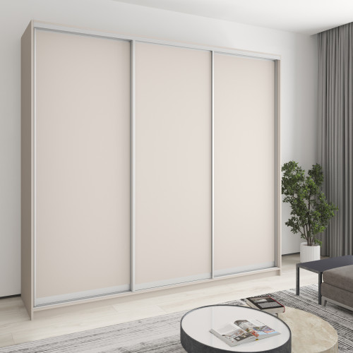 Шкаф-купе трехдверный MebelStar Уни AL 3ДСП 260x45x240 см Кашемир (MBS-1908)