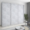 MebelStar Three-door wardrobe Combo AL 3DSP Concrete, 270x60x240 cm (MBS-2085)