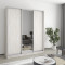 MebelStar Three-door wardrobe Combo AL 2DSP/Mirror Alaska gray, 180x60x240 cm (MBS-1769)