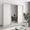 MebelStar Three-door wardrobe Standard AL 2DSP/Mirror Alaska gray, 220x45x210 cm (MBS-2954)
