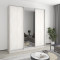 MebelStar Three-door wardrobe Standard AL 2DSP/Mirror Alaska gray, 220x45x240 cm (MBS-1854)