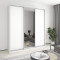 MebelStar Three-door wardrobe Standard AL 2DSP/Mirror Alaska white, 220x45x240 cm (MBS-1834)