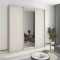 MebelStar Three-door wardrobe Standard AL 2DSP/Mirror Cashmere, 220x45x240 cm (MBS-1846)