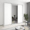MebelStar Three-door wardrobe Standard AL 2DSP/Mirror Alaska white, 230x60x240 cm (MBS-1837)