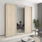 MebelStar Three-door wardrobe Standard AL 2DSP/Mirror Sonoma Oak, 230x60x240 cm (MBS-1845)