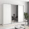 MebelStar Three-door wardrobe Combo AL 2DSP/Mirror Alaska white, 240x45x210 cm (MBS-3196)