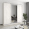 MebelStar Three-door wardrobe Combo AL 2DSP/Mirror Alaska gray, 240x45x240 cm (MBS-2160)