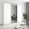 MebelStar Three-door wardrobe Combo AL 2DSP/Mirror Alaska white, 240x45x240 cm (MBS-2100)