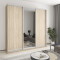 MebelStar Three-door wardrobe Combo AL 2DSP/Mirror Sonoma Oak, 240x45x240 cm (MBS-2124)