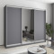 Шкаф-купе трехдверный MebelStar Комбо AL 2ДСП/Зеркало 250x60x210 см Антрацит (MBS-3349)