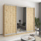 Шкаф-купе трехдверный MebelStar Комбо AL 2ДСП/Зеркало 250x60x210 см Дуб тахо (MBS-4304)