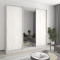 MebelStar Three-door wardrobe Combo AL 2DSP/Mirror Alaska gray, 250x60x240 cm (MBS-2167)