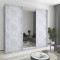MebelStar Three-door wardrobe Combo AL 2DSP/Mirror Concrete, 260x45x240 cm (MBS-2150)