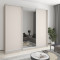 MebelStar Three-door wardrobe Combo AL 2DSP/Mirror Cashmere, 260x45x240 cm (MBS-2138)