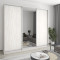 MebelStar Three-door wardrobe Combo AL 2DSP/Mirror Alaska gray, 270x60x240 cm (MBS-2169)