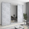 MebelStar Three-door wardrobe Combo AL 2DSP/Mirror Concrete, 270x60x240 cm (MBS-2157)