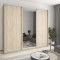 MebelStar Three-door wardrobe Combo AL 2DSP/Mirror Sonoma Oak, 270x60x240 cm (MBS-2133)