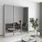 MebelStar Three-door wardrobe Standard AL 3 Mirrors Concrete, 180x45x210 cm (MBS-3010)
