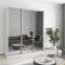 MebelStar Three-door wardrobe Standard AL 3 Mirrors Alaska white, 180x45x210 cm (MBS-2962)