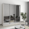 MebelStar Three-door wardrobe Standard AL 3 Mirrors Alaska gray, 190x45x210 cm (MBS-3023)