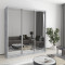 MebelStar Three-door wardrobe Standard AL 3 Mirrors Concrete, 190x45x210 cm (MBS-3011)