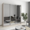 MebelStar Three-door wardrobe Standard AL 3 Mirrors Cashmere, 190x45x210 cm (MBS-2999)