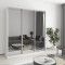MebelStar Three-door wardrobe Combo AL 3 Mirrors Alaska white, 190x60x240 cm (MBS-1774)