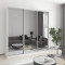 MebelStar Three-door wardrobe Combo AL 3 Mirrors Alaska white, 210x45x240 cm (MBS-1704)