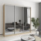MebelStar Three-door wardrobe Combo AL 3 Mirrors Sonoma oak, 210x45x240 cm (MBS-1712)