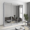 MebelStar Three-door wardrobe Combo AL 3 Mirrors Concrete, 230x60x240 cm (MBS-2225)