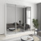 MebelStar Three-door wardrobe Combo AL 3 Mirrors Alaska white, 230x60x240 cm (MBS-2177)
