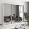 MebelStar Three-door wardrobe Combo AL 3 Mirrors Alaska white, 240x60x210 cm (MBS-3388)
