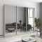 MebelStar Three-door wardrobe Combo AL 3 Mirrors Cashmere, 240x60x210 cm (MBS-3412)